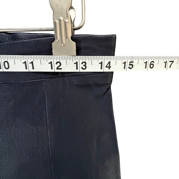 Tory Burch Ally Leather Pants Small Blue Slim Modern Classic Chic City Night Out - Picture 5 of 12